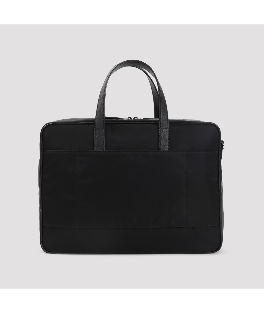 PRADA Черный тканевый портфель, фото 4