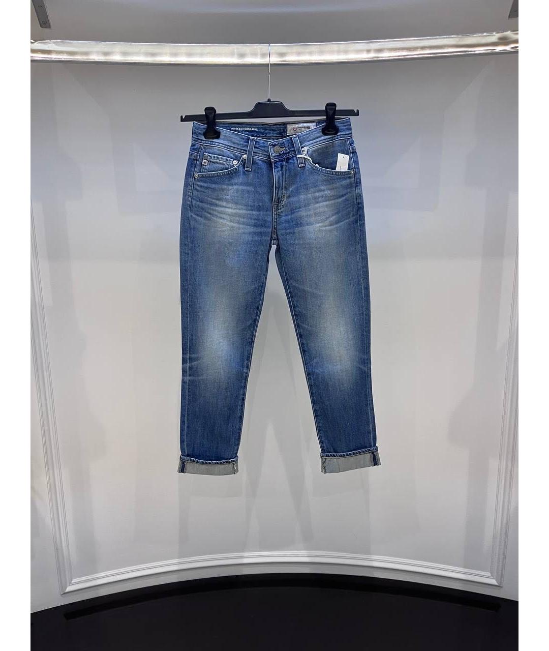 AG JEANS Синие джинсы слим, фото 4