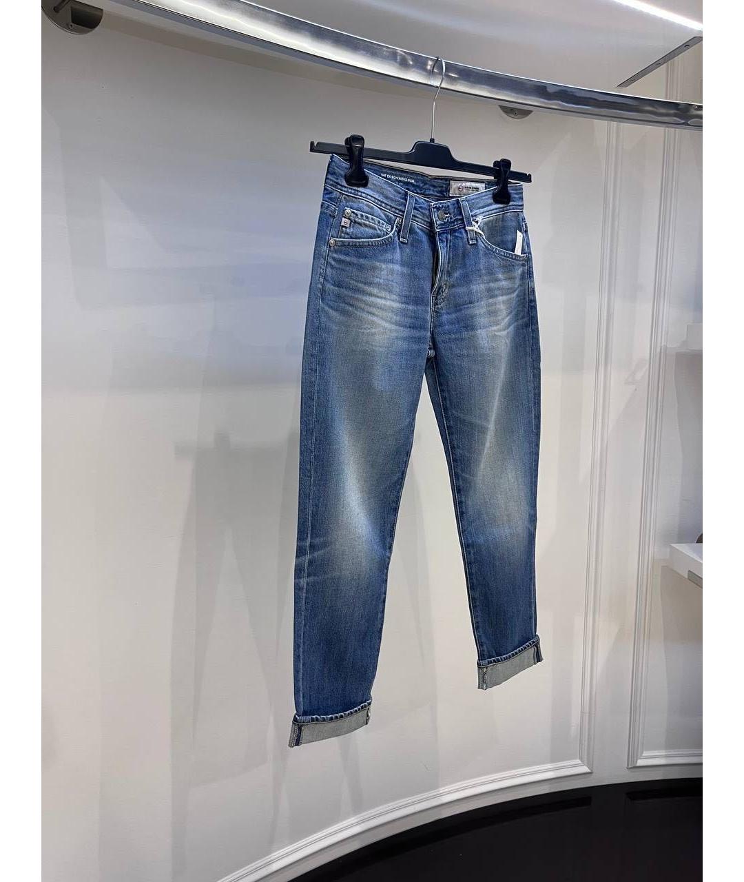 AG JEANS Синие джинсы слим, фото 3