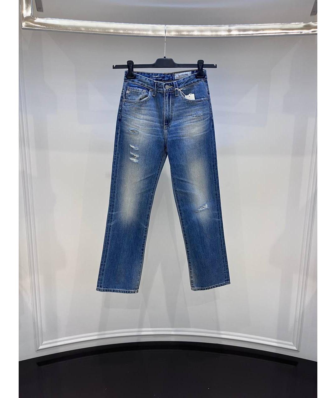 AG JEANS Синие джинсы слим, фото 4