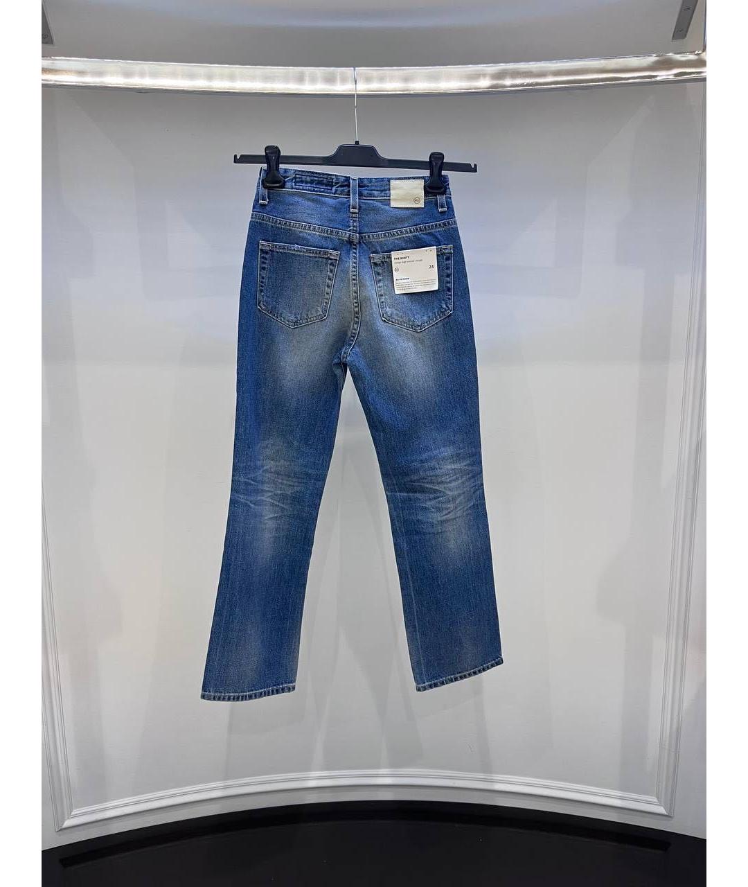 AG JEANS Синие джинсы слим, фото 2