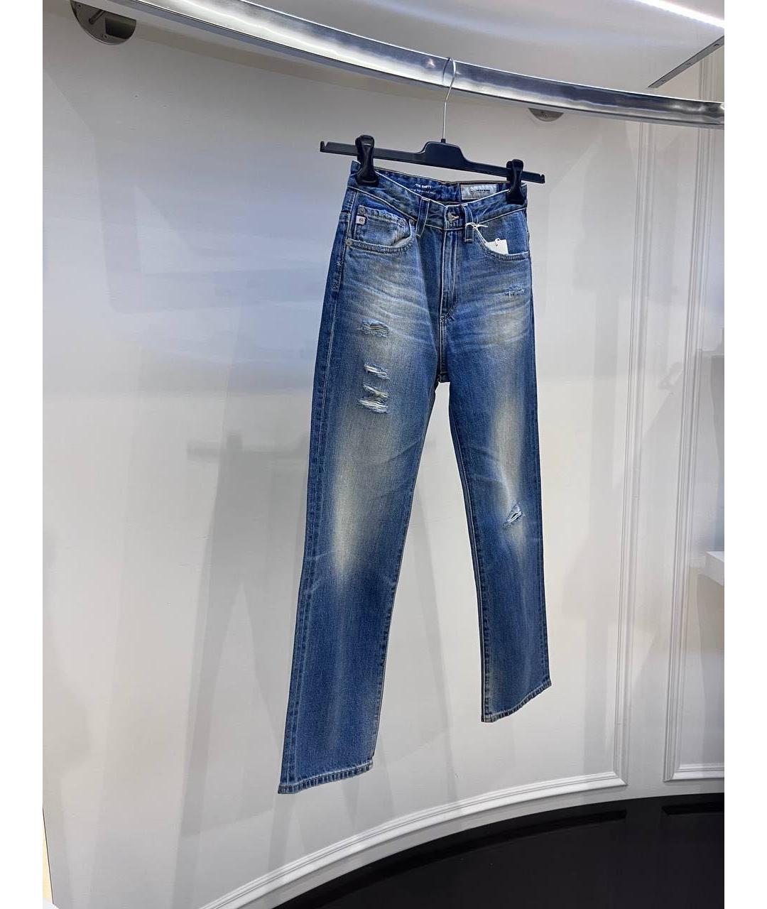 AG JEANS Синие джинсы слим, фото 3