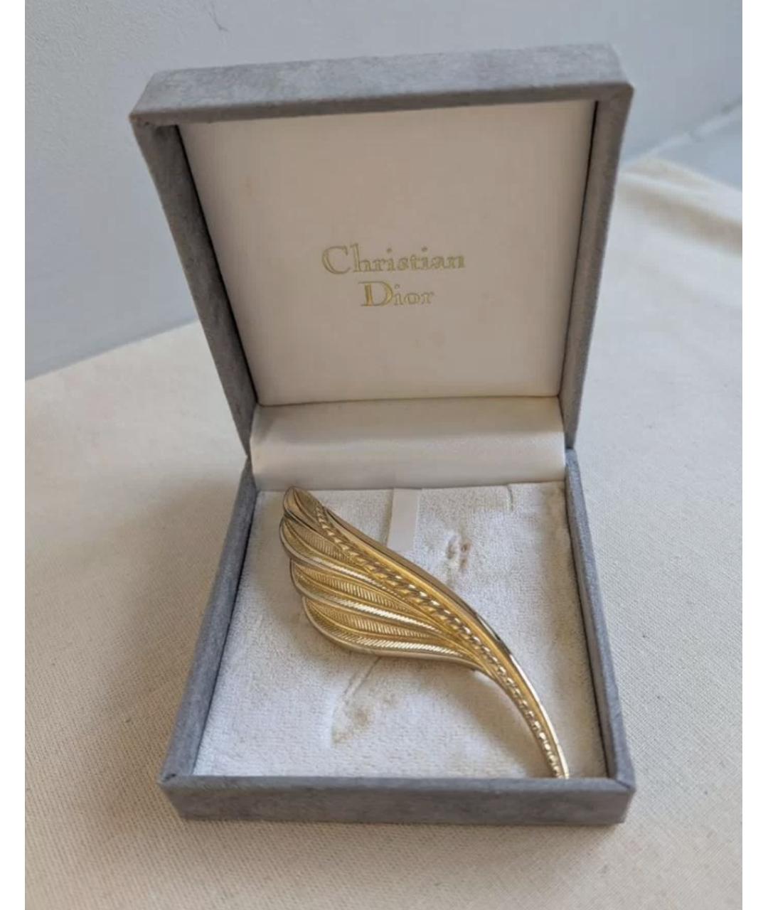 CHRISTIAN DIOR Золотая позолоченная булавка / брошь, фото 3