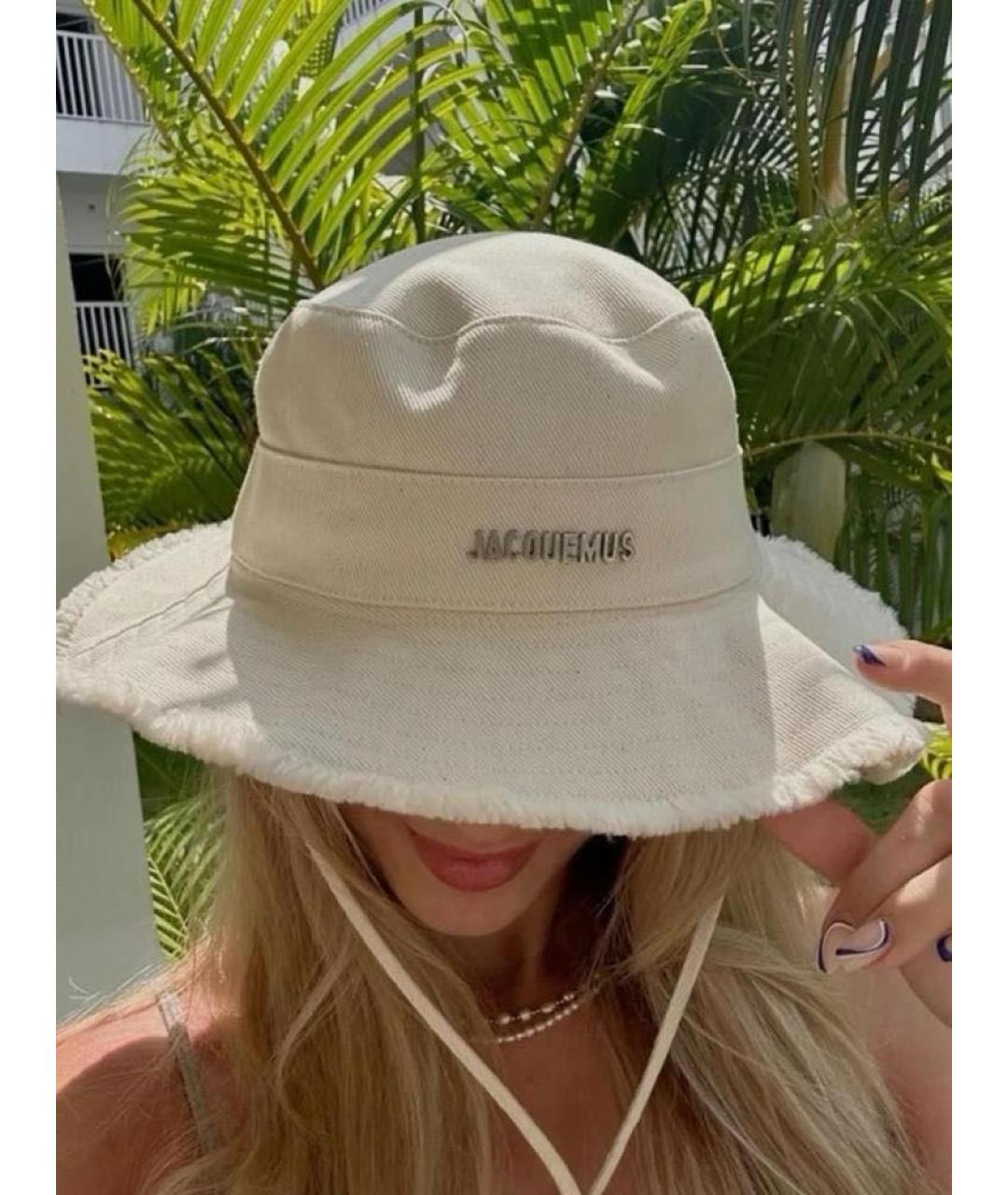 JACQUEMUS Бежевая хлопковая панама, фото 3