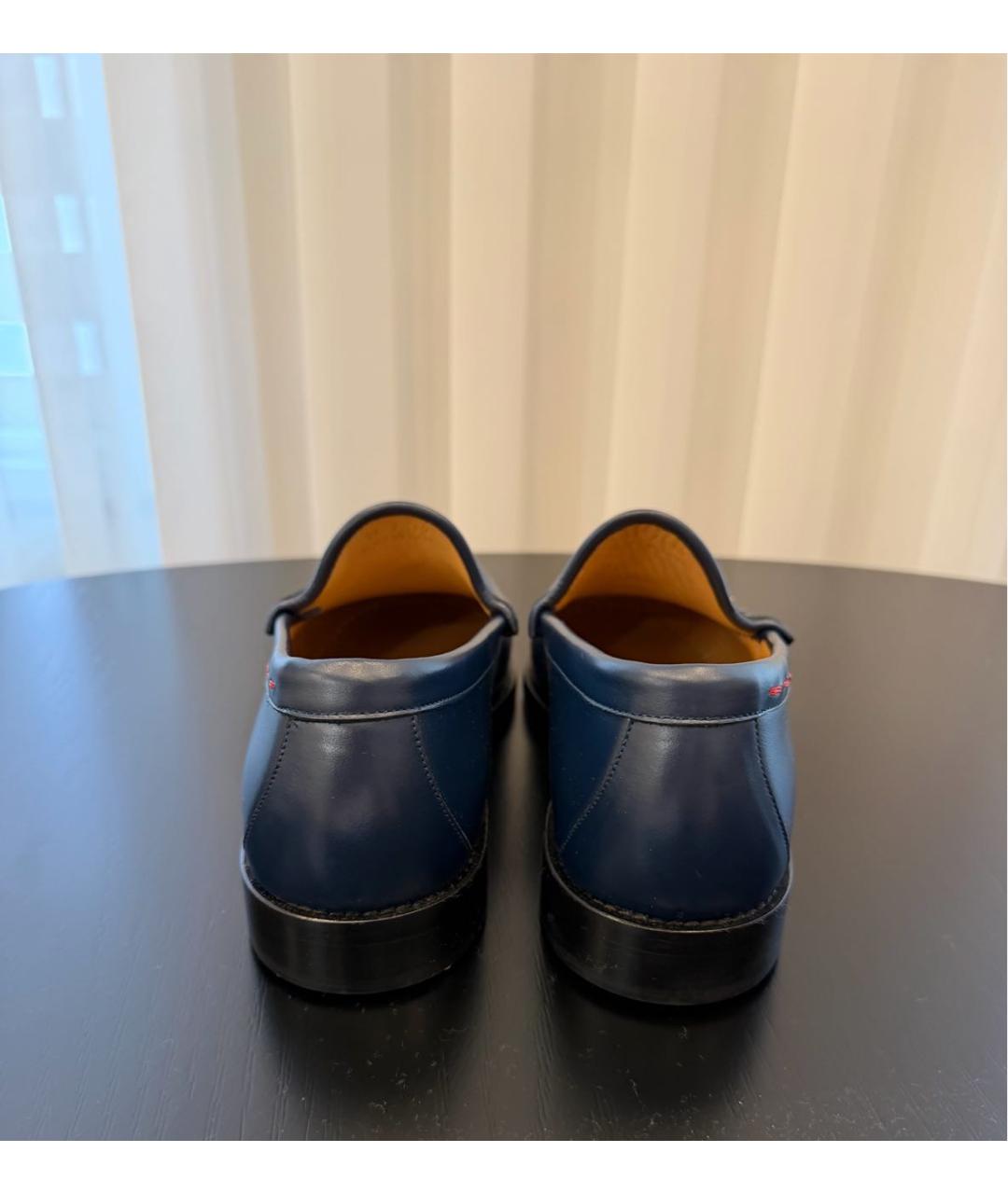 KITON Темно-синие лоферы, фото 3