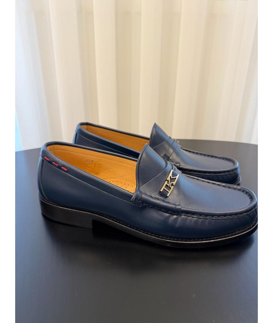 KITON Темно-синие лоферы, фото 6