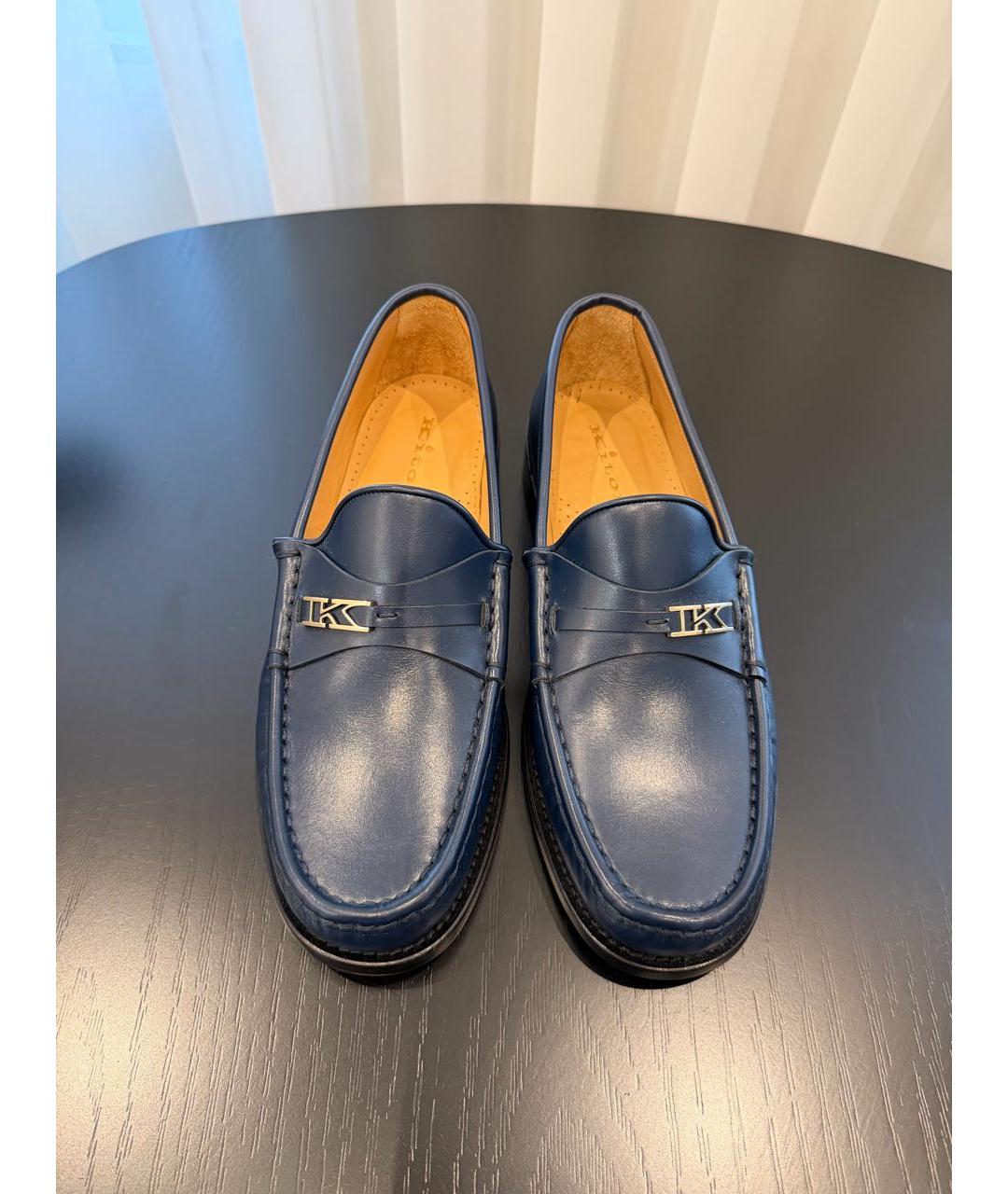 KITON Темно-синие лоферы, фото 2