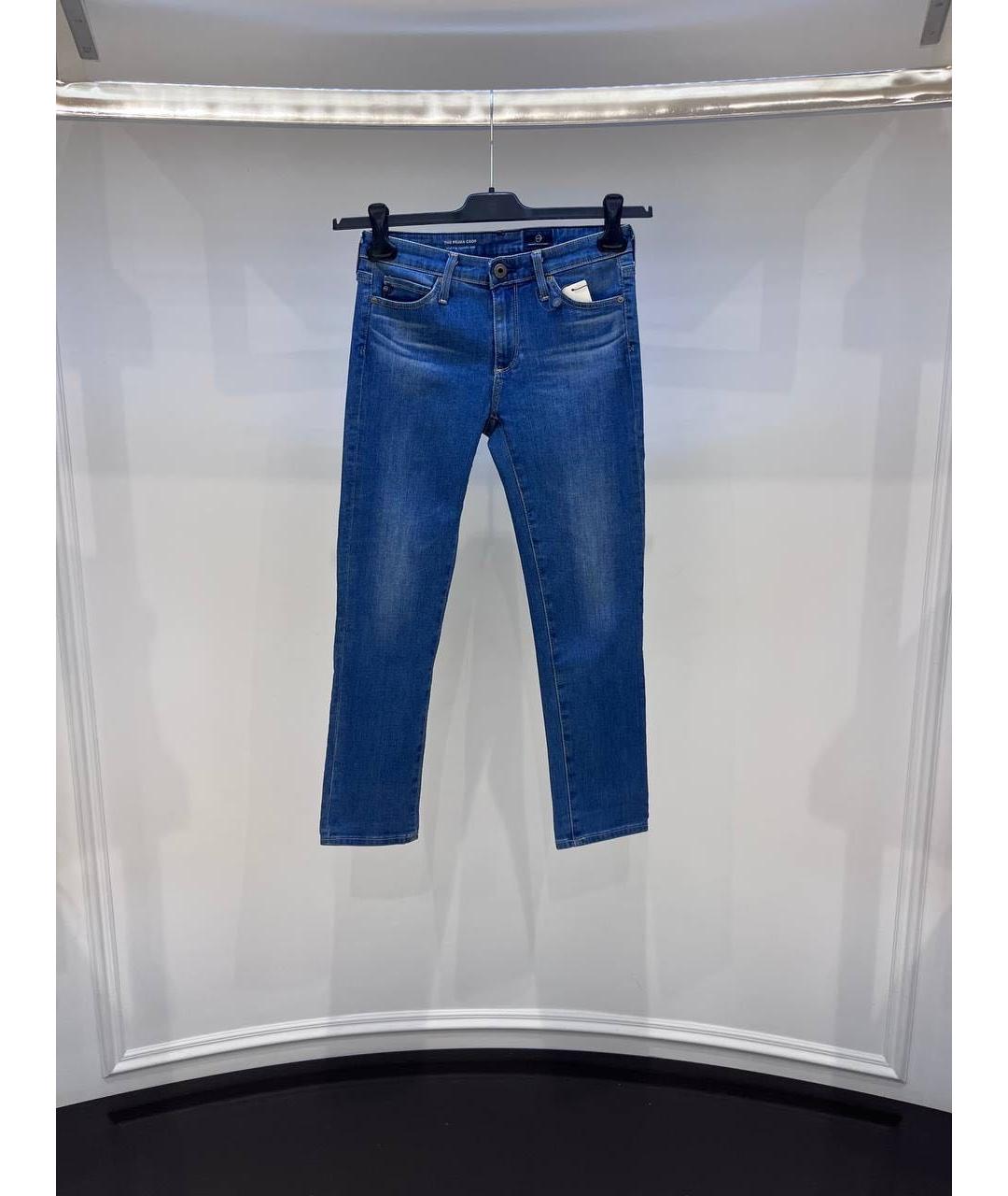 AG JEANS Синие джинсы слим, фото 4
