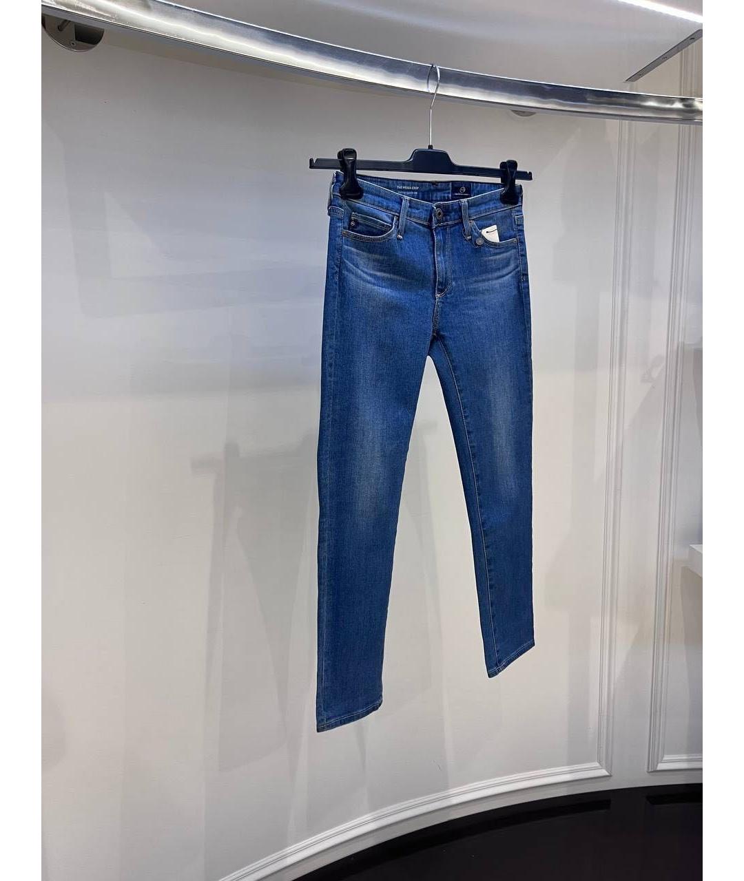 AG JEANS Синие джинсы слим, фото 3