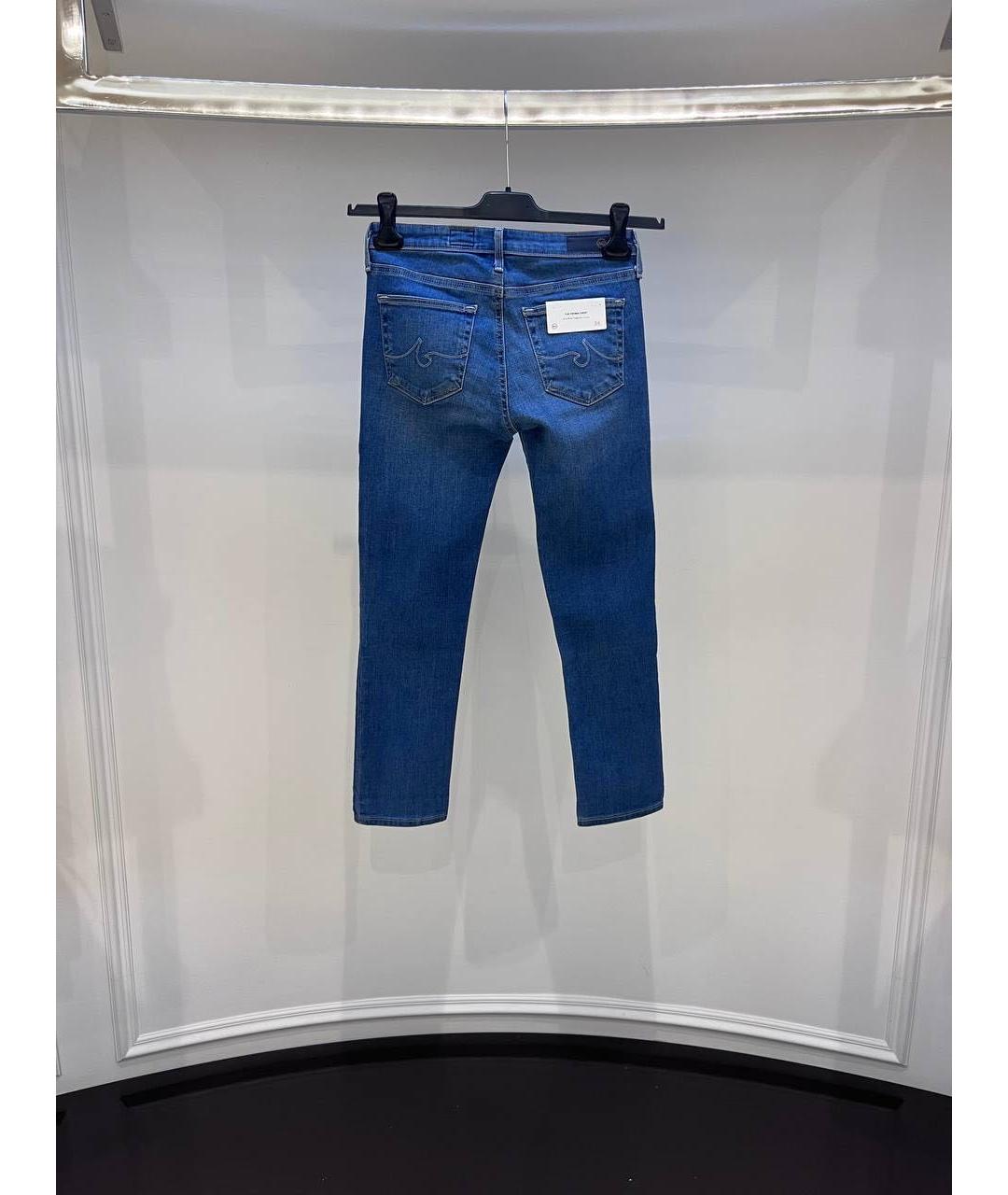 AG JEANS Синие джинсы слим, фото 2