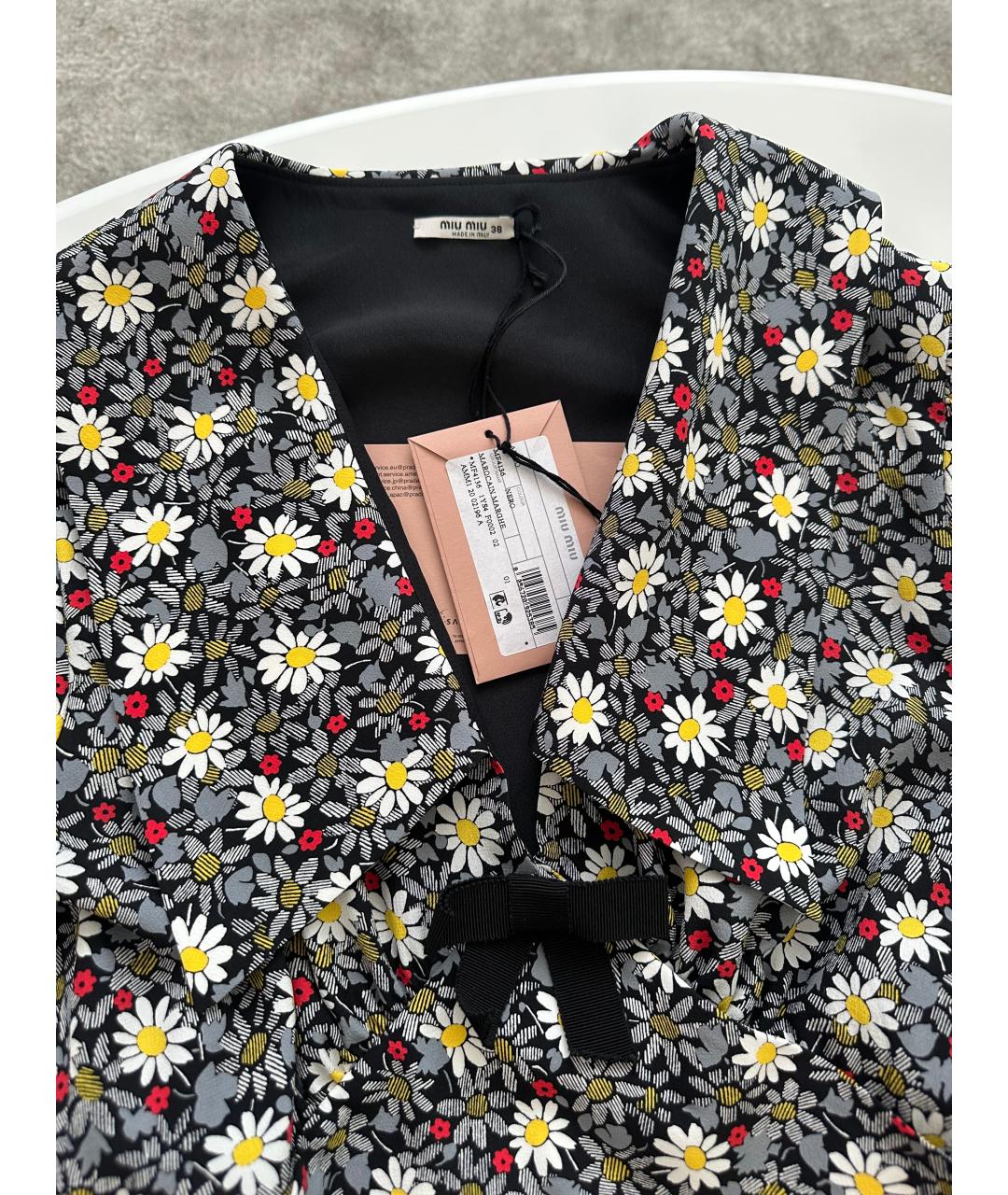 MIU MIU Мульти шелковое повседневное платье, фото 3