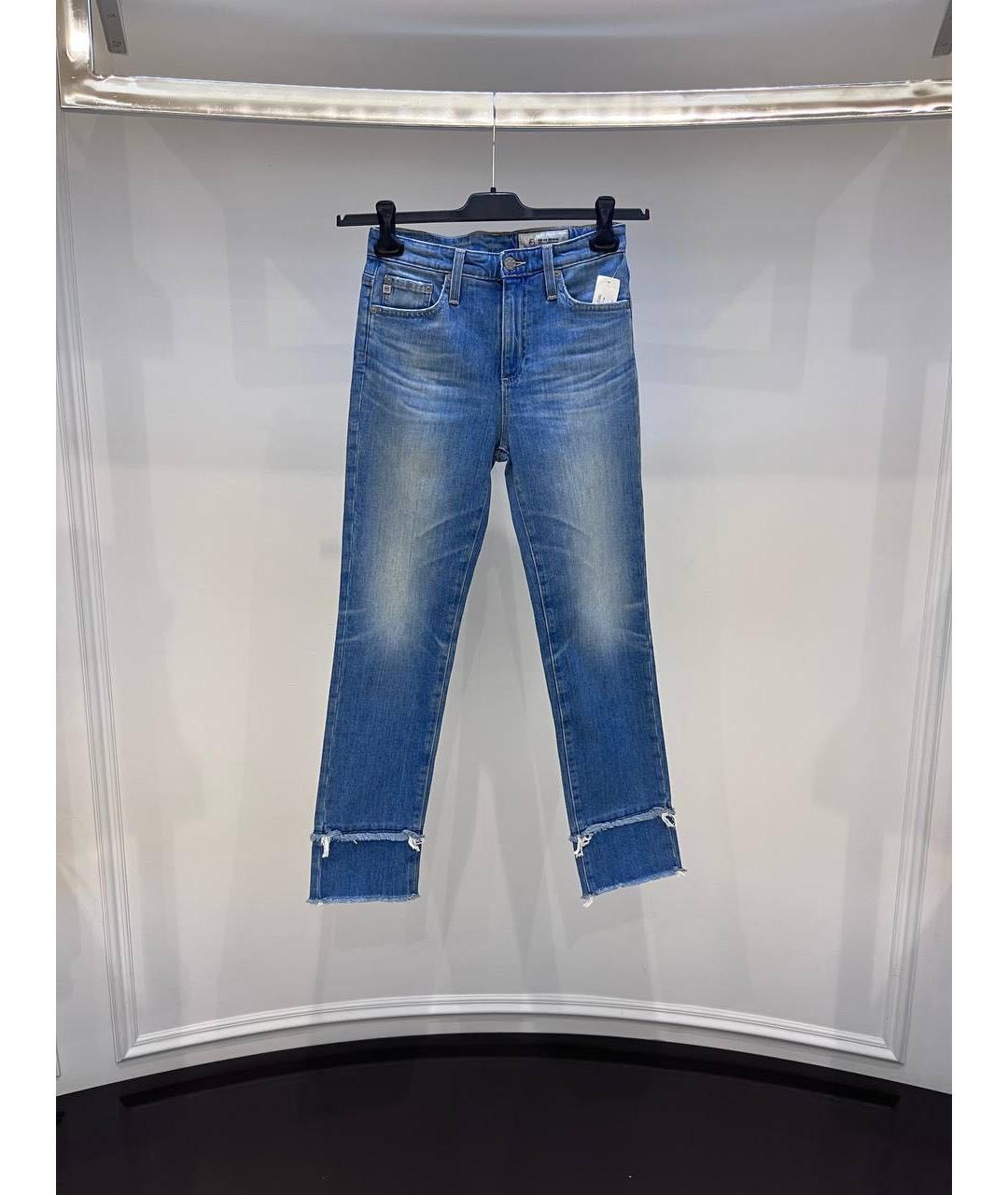 AG JEANS Синие джинсы слим, фото 4