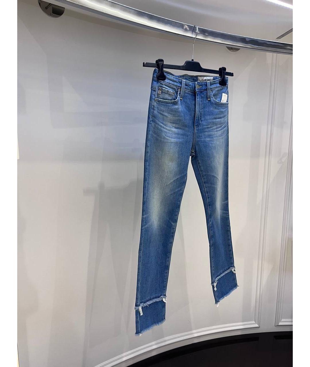 AG JEANS Синие джинсы слим, фото 3