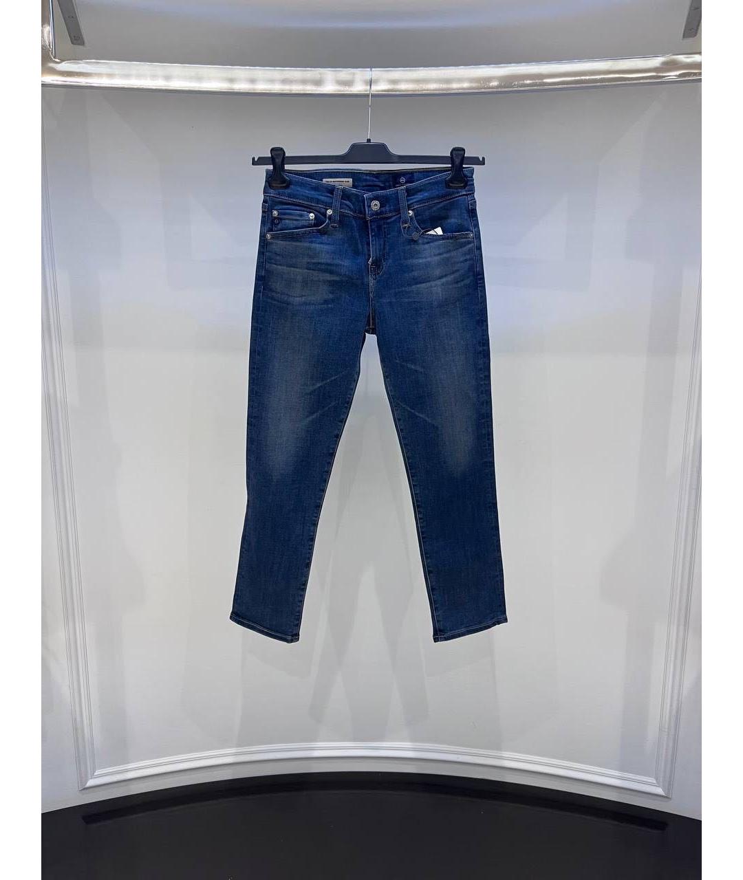 AG JEANS Синие джинсы слим, фото 4