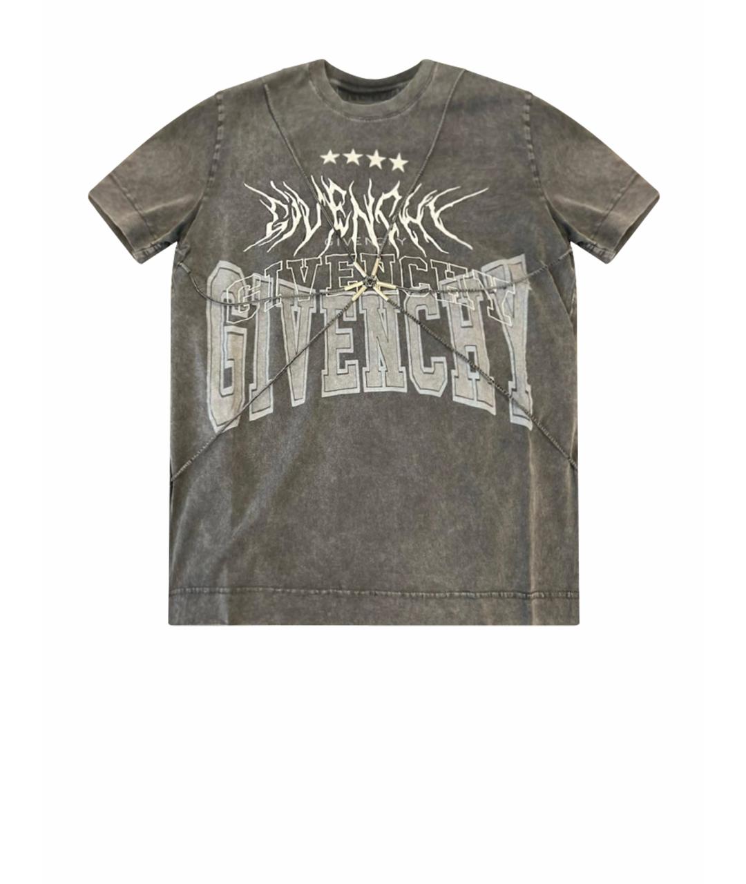 GIVENCHY Антрацитовая хлопковая футболка, фото 1