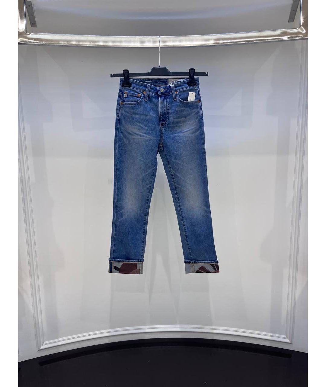 AG JEANS Синие джинсы слим, фото 4