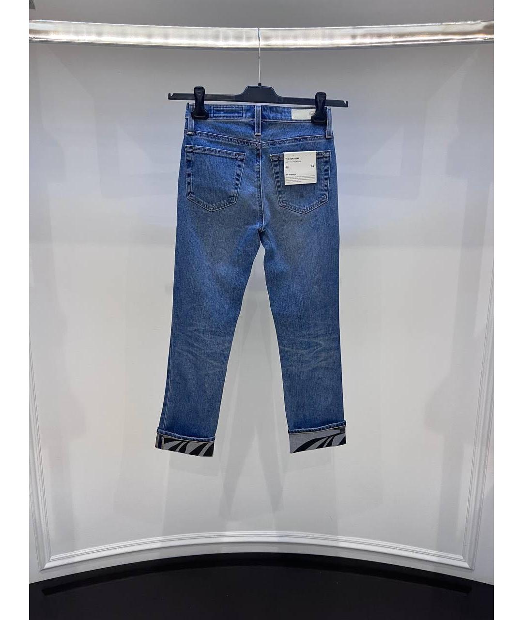 AG JEANS Синие джинсы слим, фото 2