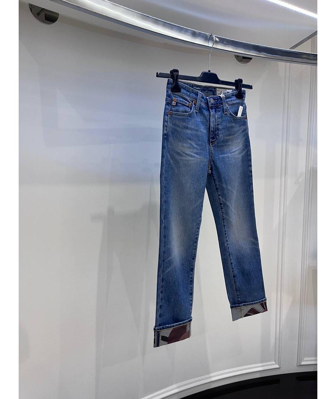 AG JEANS Синие джинсы слим, фото 3