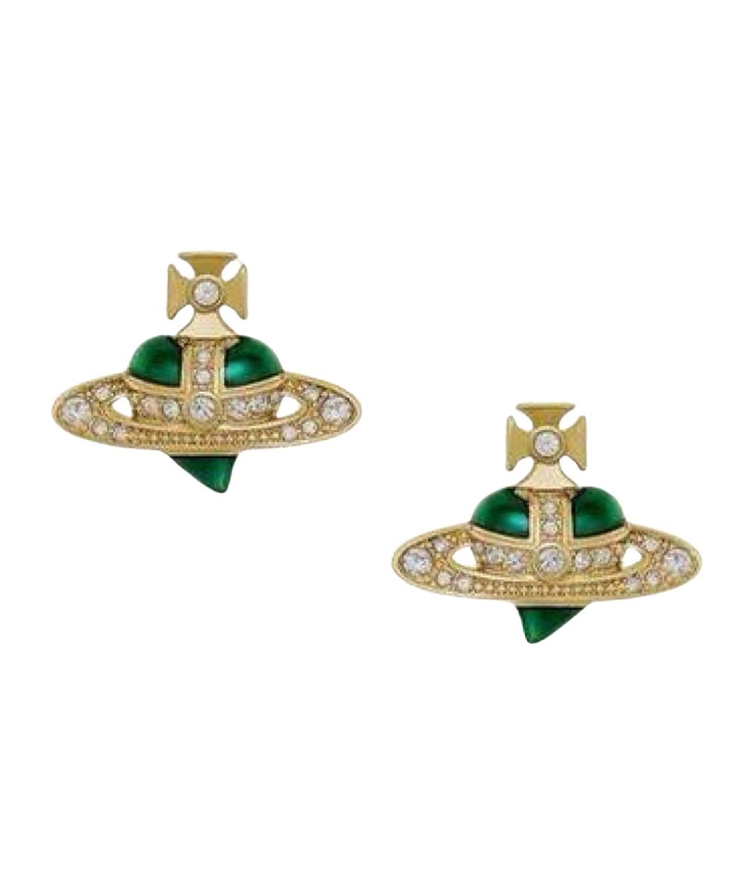 VIVIENNE WESTWOOD Золотые латунные серьги, фото 1