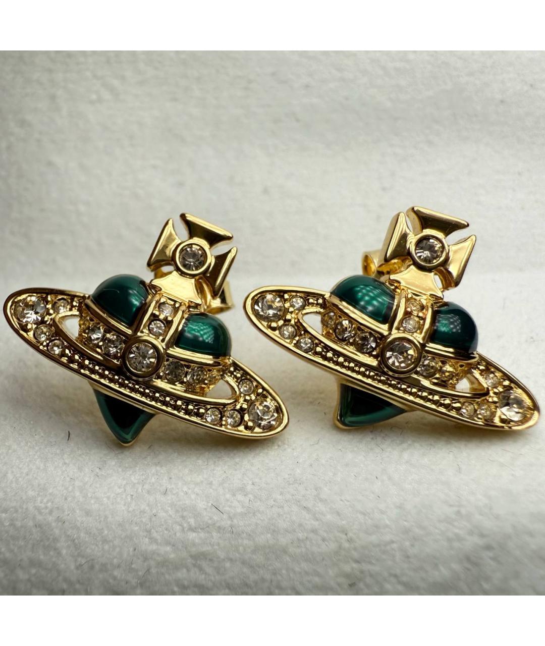 VIVIENNE WESTWOOD Золотые латунные серьги, фото 3