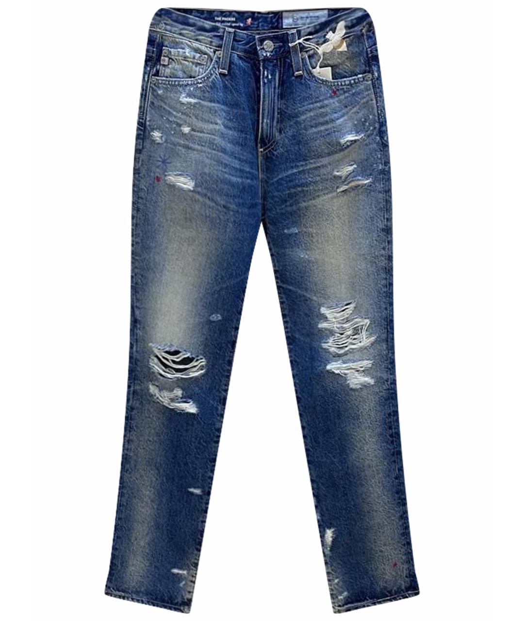 AG JEANS Синие джинсы слим, фото 1