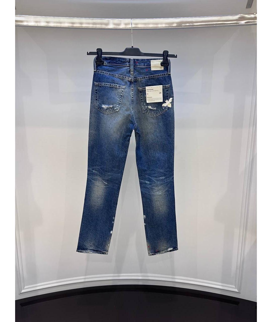 AG JEANS Синие джинсы слим, фото 2