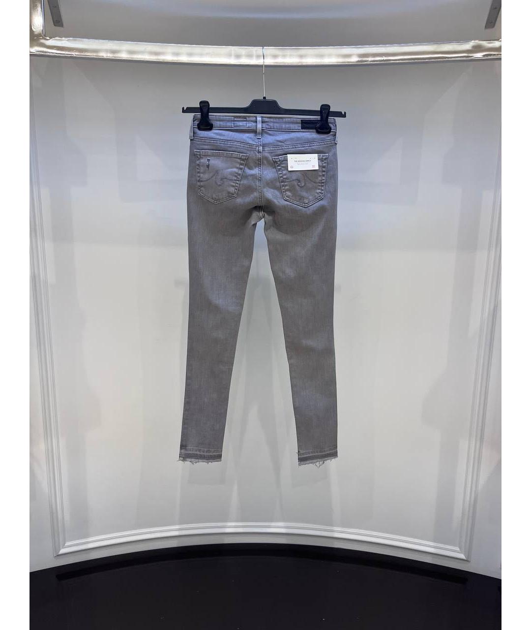 AG JEANS Серые хлопковые джинсы слим, фото 2