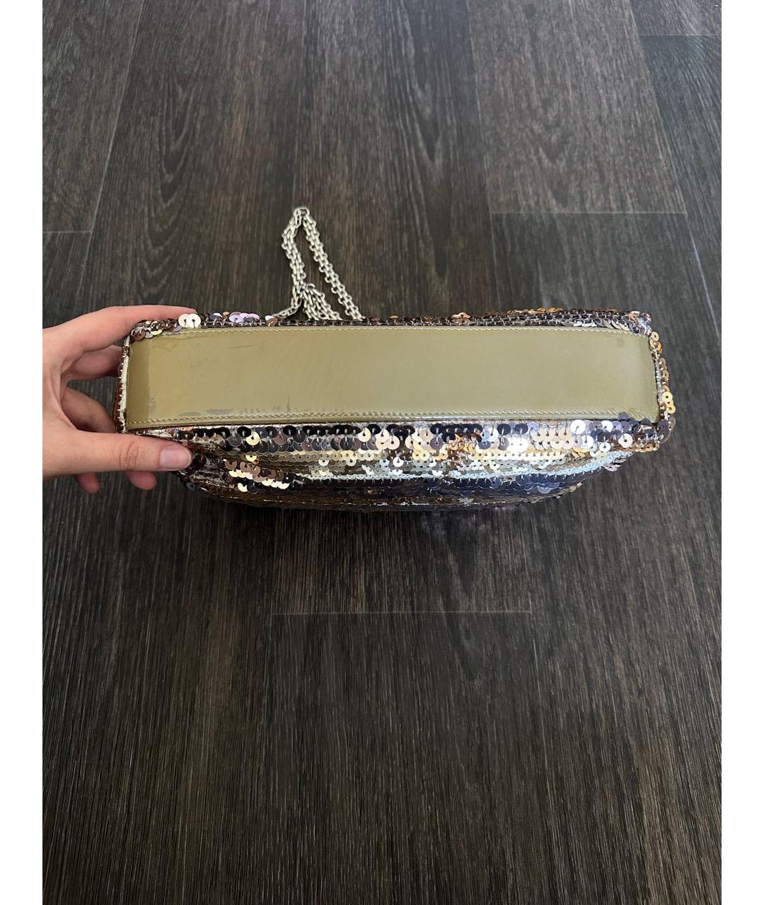 CHANEL Золотая сумка через плечо, фото 2