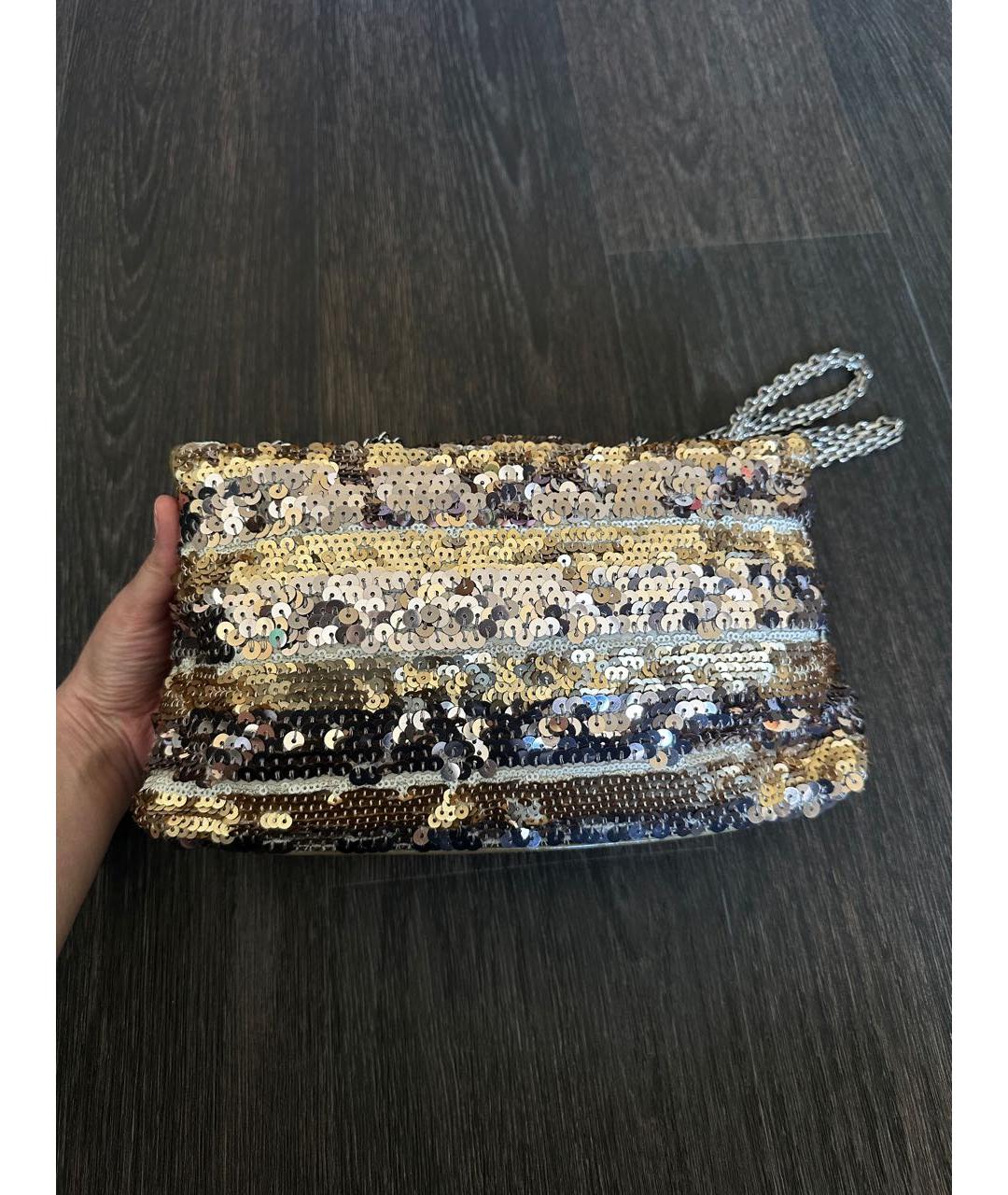 CHANEL Золотая сумка через плечо, фото 3