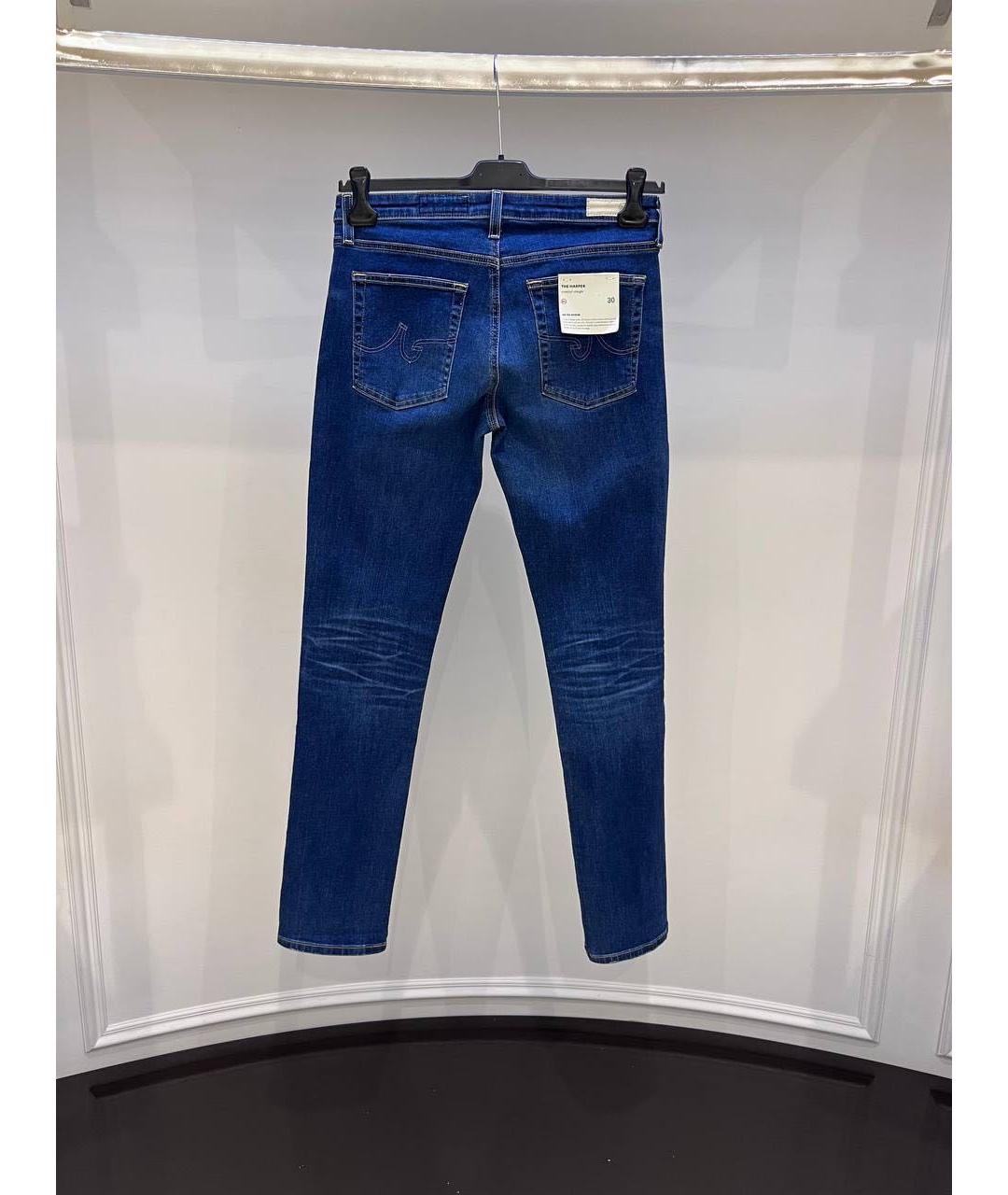 AG JEANS Синие джинсы слим, фото 2
