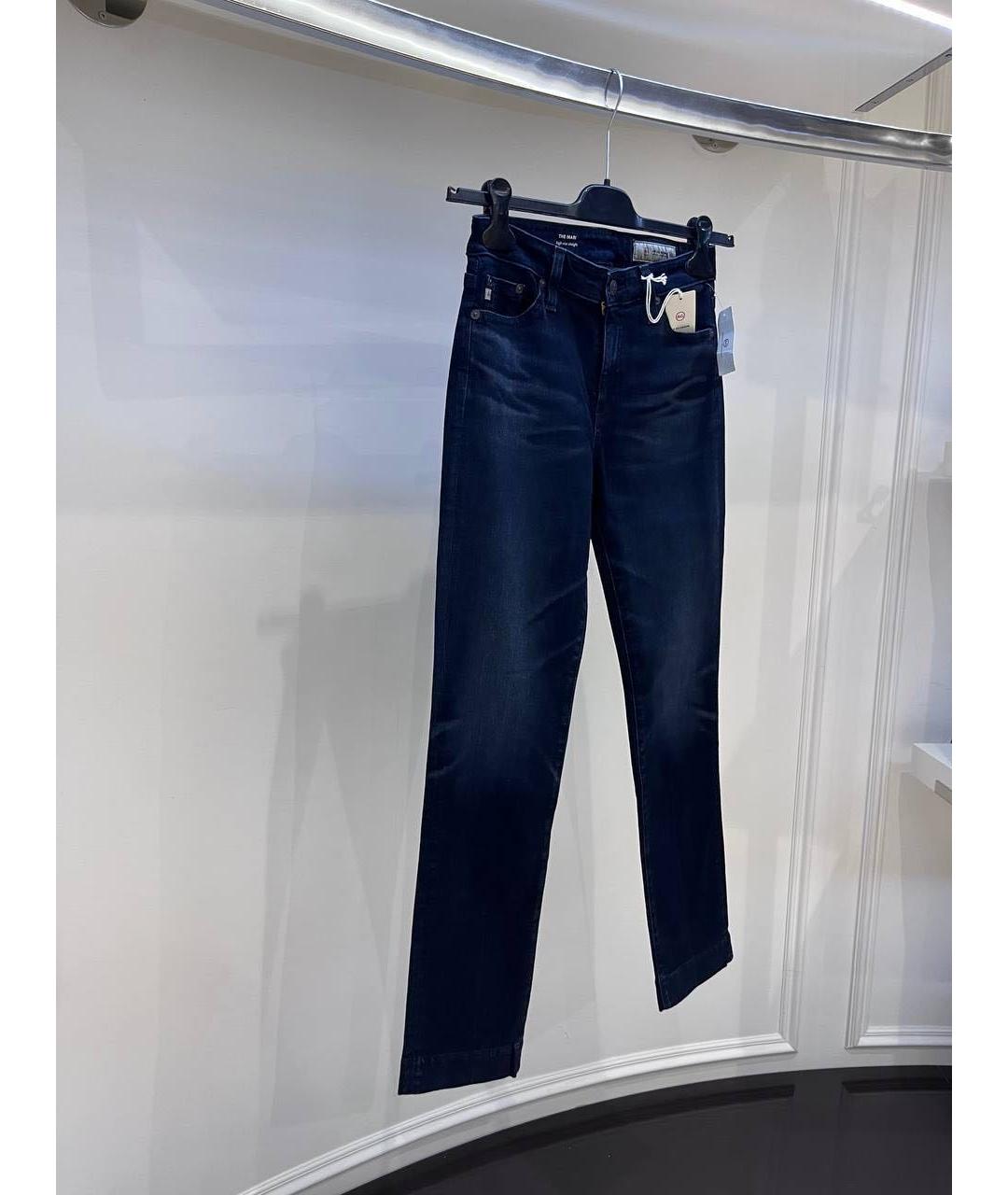 AG JEANS Темно-синие джинсы слим, фото 3