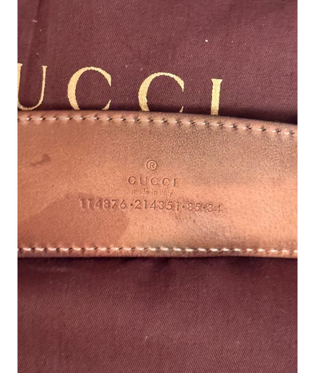 GUCCI Черный кожаный ремень, фото 3