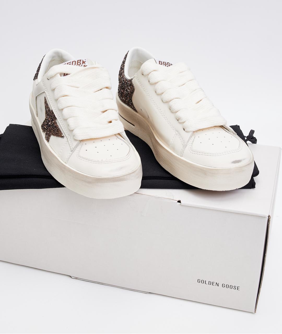 GOLDEN GOOSE Белые кожаные кеды, фото 8