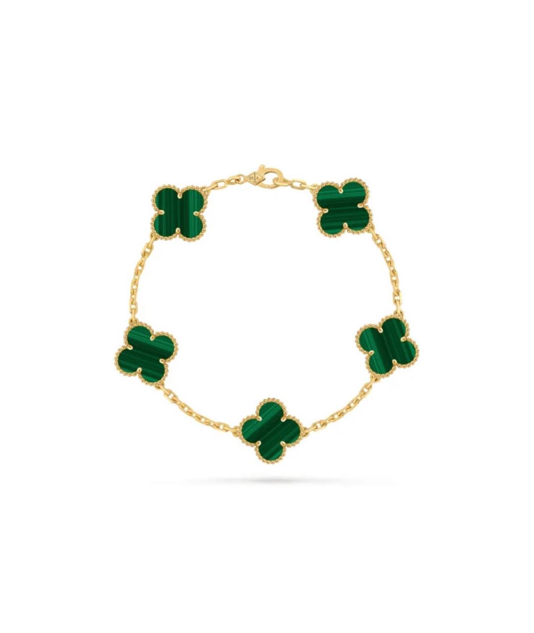 VAN CLEEF & ARPELS Зеленый браслет из желтого золота, фото 9