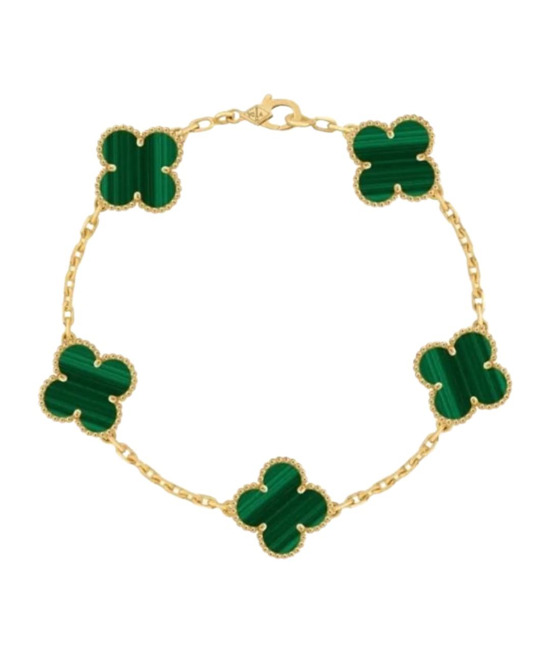VAN CLEEF & ARPELS Зеленый браслет из желтого золота, фото 1