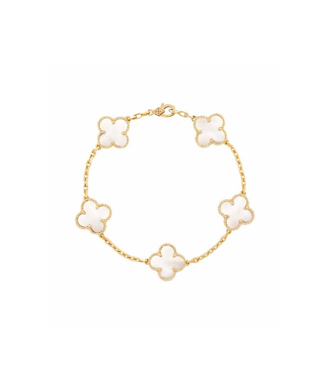 VAN CLEEF & ARPELS Белый браслет из желтого золота, фото 9