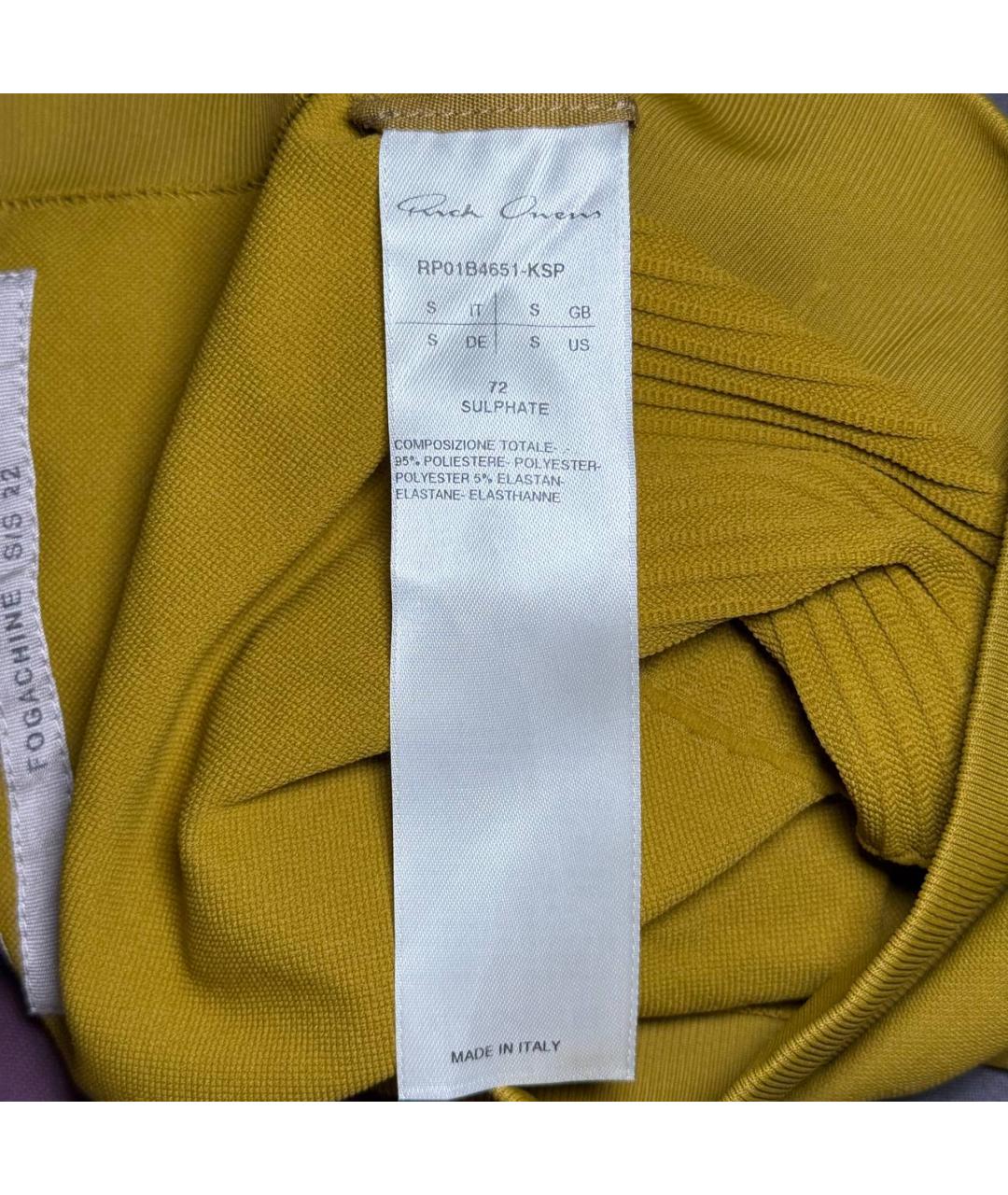RICK OWENS Желтые шорты, фото 7
