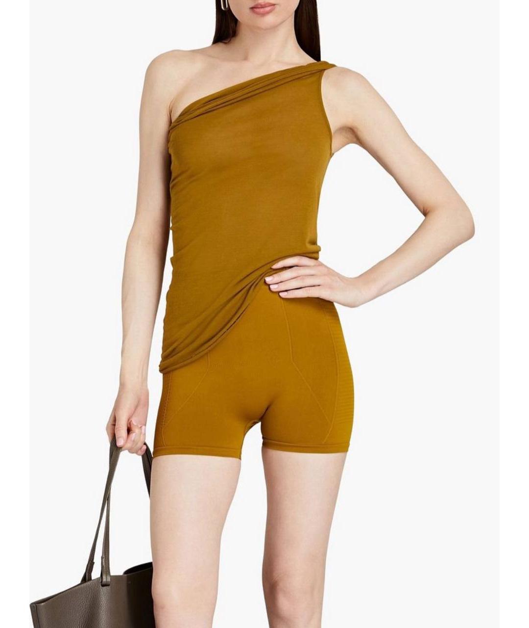 RICK OWENS Желтые шорты, фото 2
