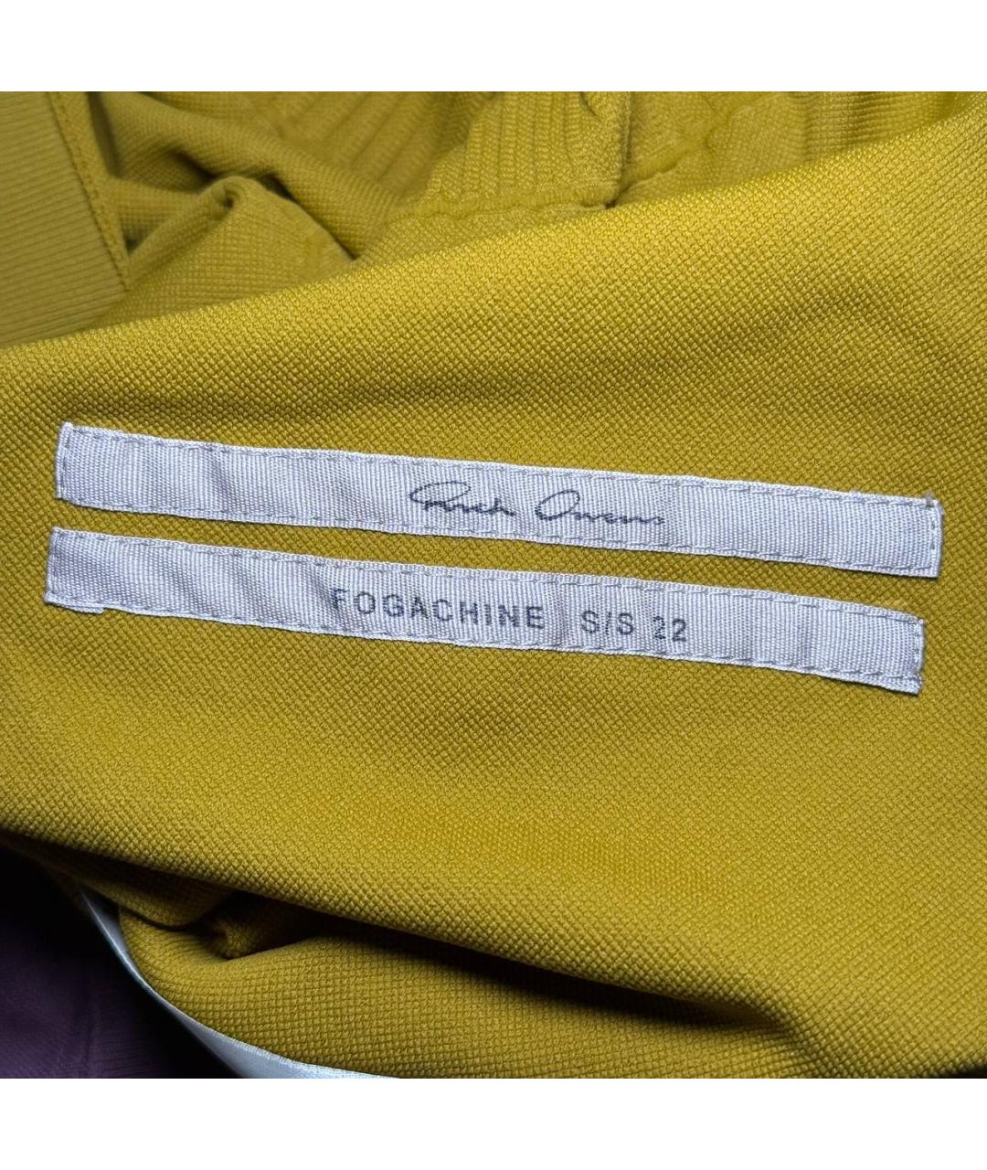 RICK OWENS Желтые шорты, фото 8