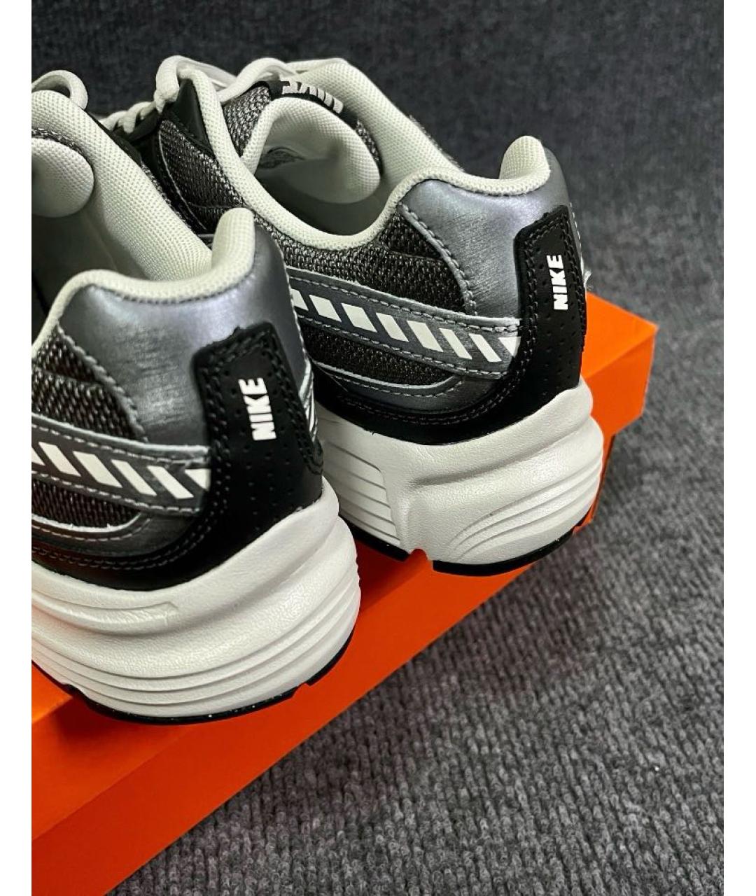 NIKE Антрацитовые текстильные низкие кроссовки / кеды, фото 5