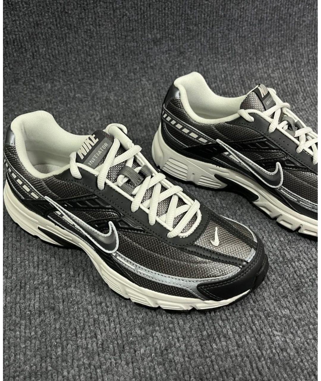NIKE Антрацитовые текстильные низкие кроссовки / кеды, фото 7