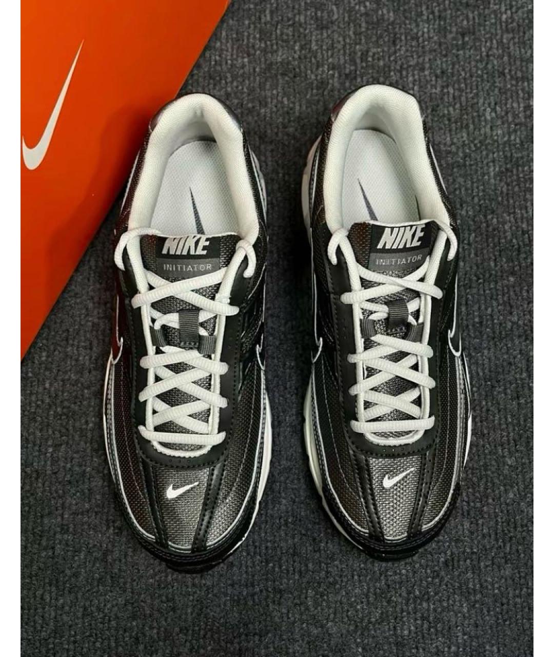 NIKE Антрацитовые текстильные низкие кроссовки / кеды, фото 8