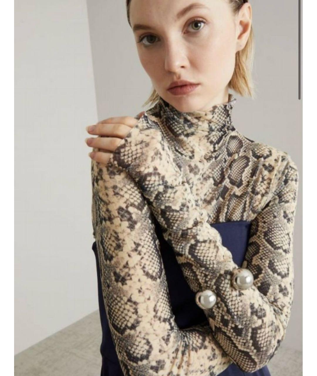 SPORTMAX Бежевая полиамидовая водолазка, фото 5