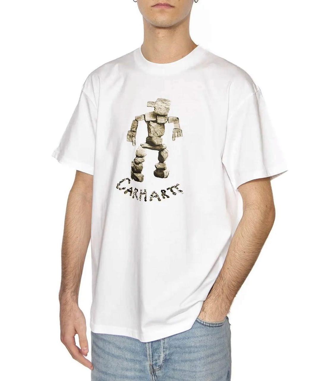 CARHARTT WIP Белая хлопковая футболка, фото 4