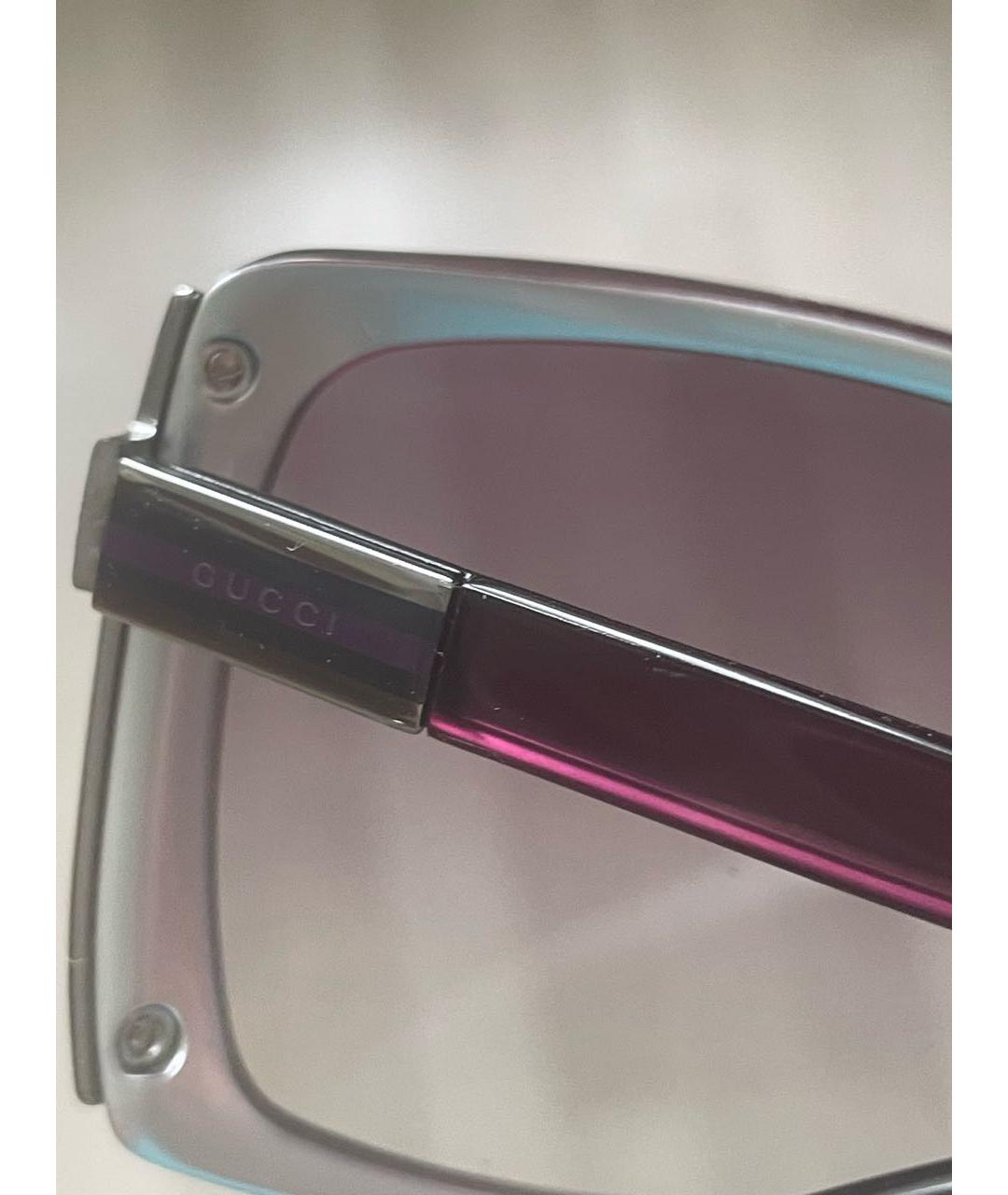 GUCCI Фиолетовые пластиковые солнцезащитные очки, фото 4