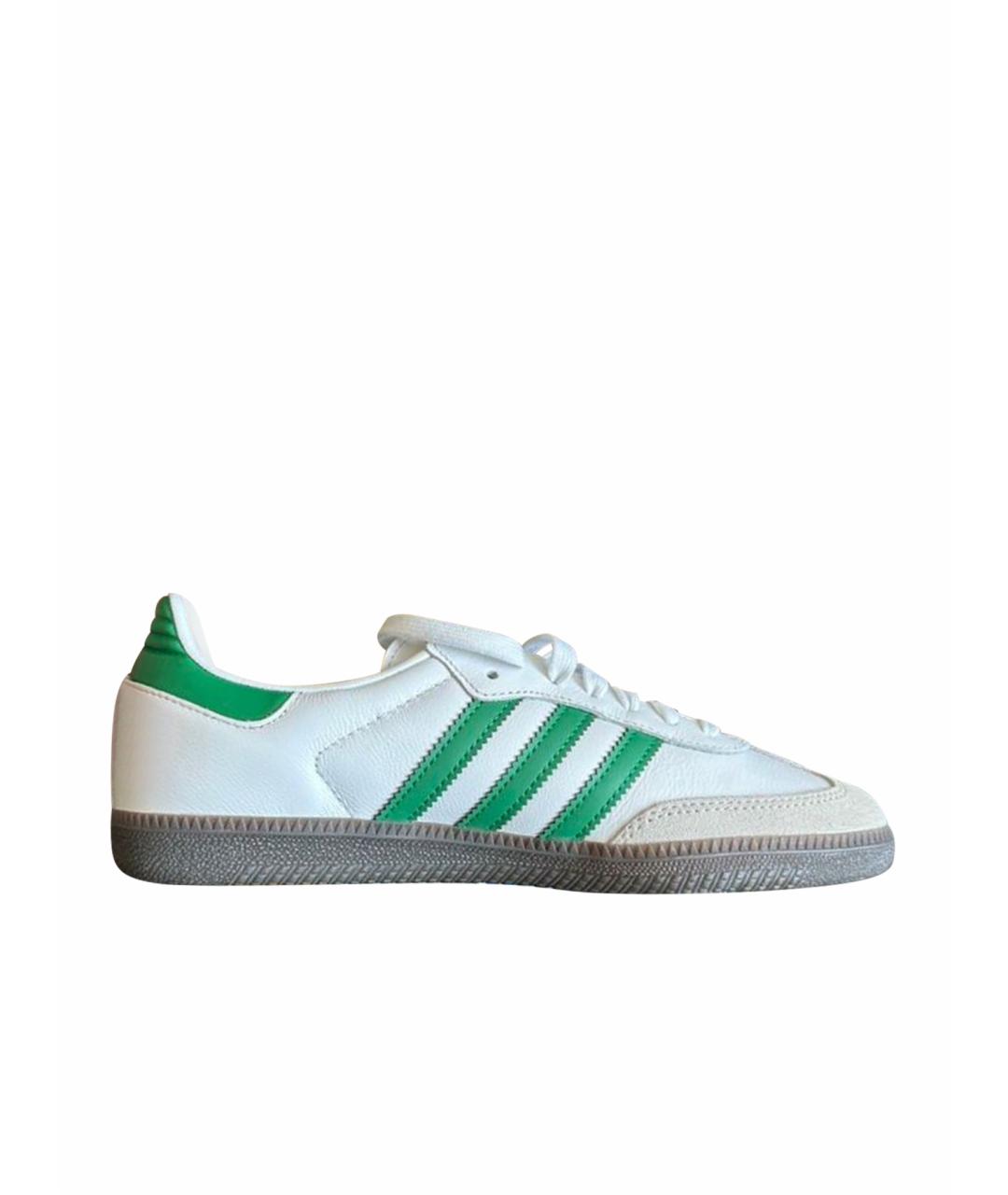 ADIDAS Зеленые кожаные кроссовки, фото 1