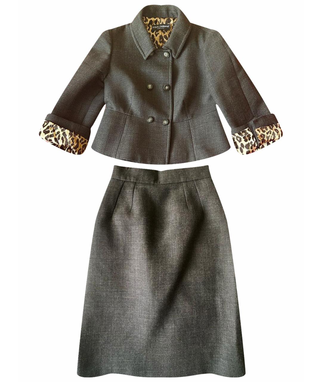 DOLCE&GABBANA Антрацитовый костюм с юбками, фото 1