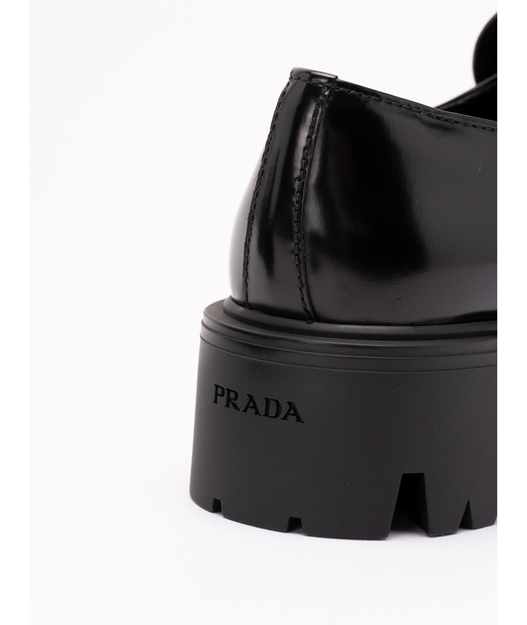PRADA Черные кожаные лоферы, фото 6