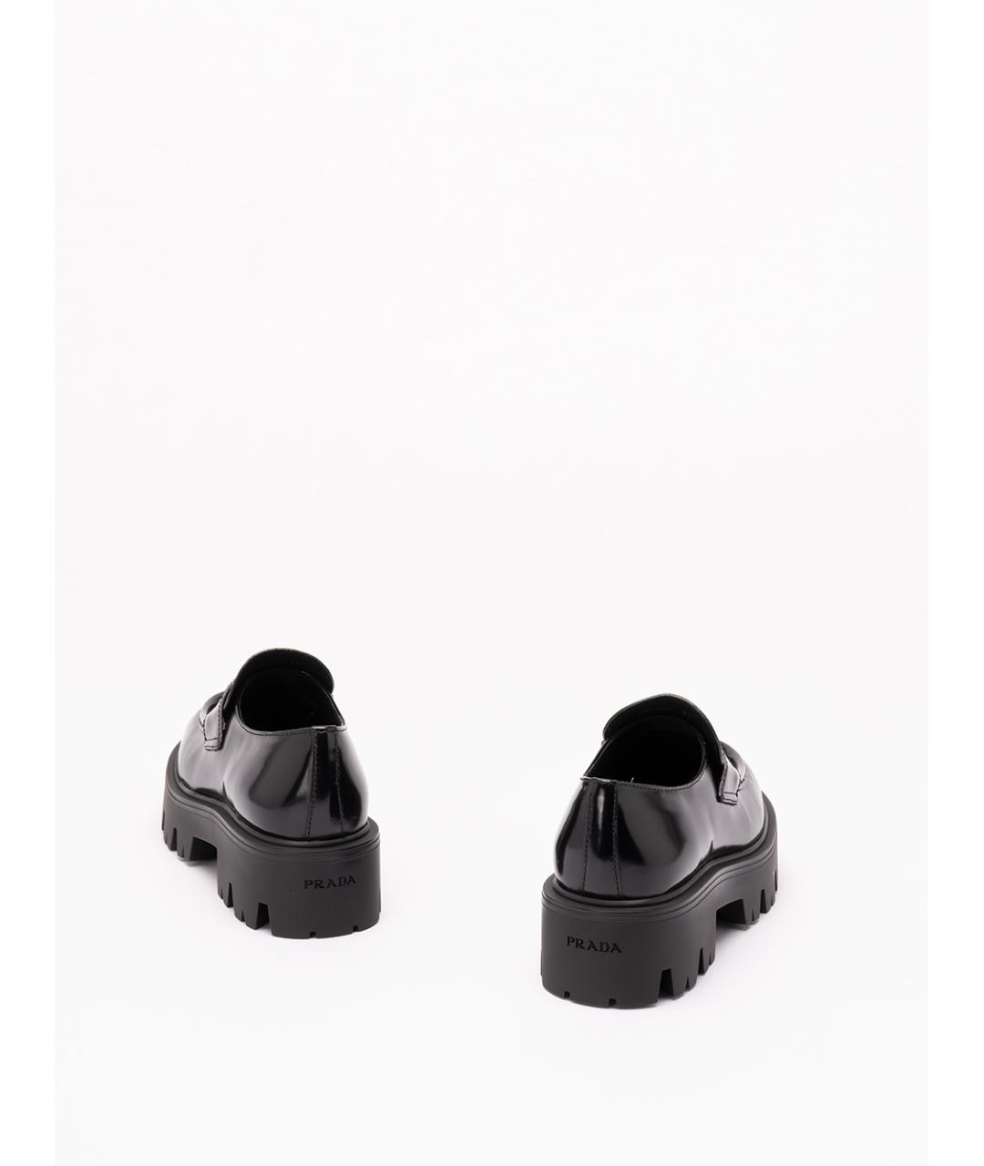 PRADA Черные кожаные лоферы, фото 3