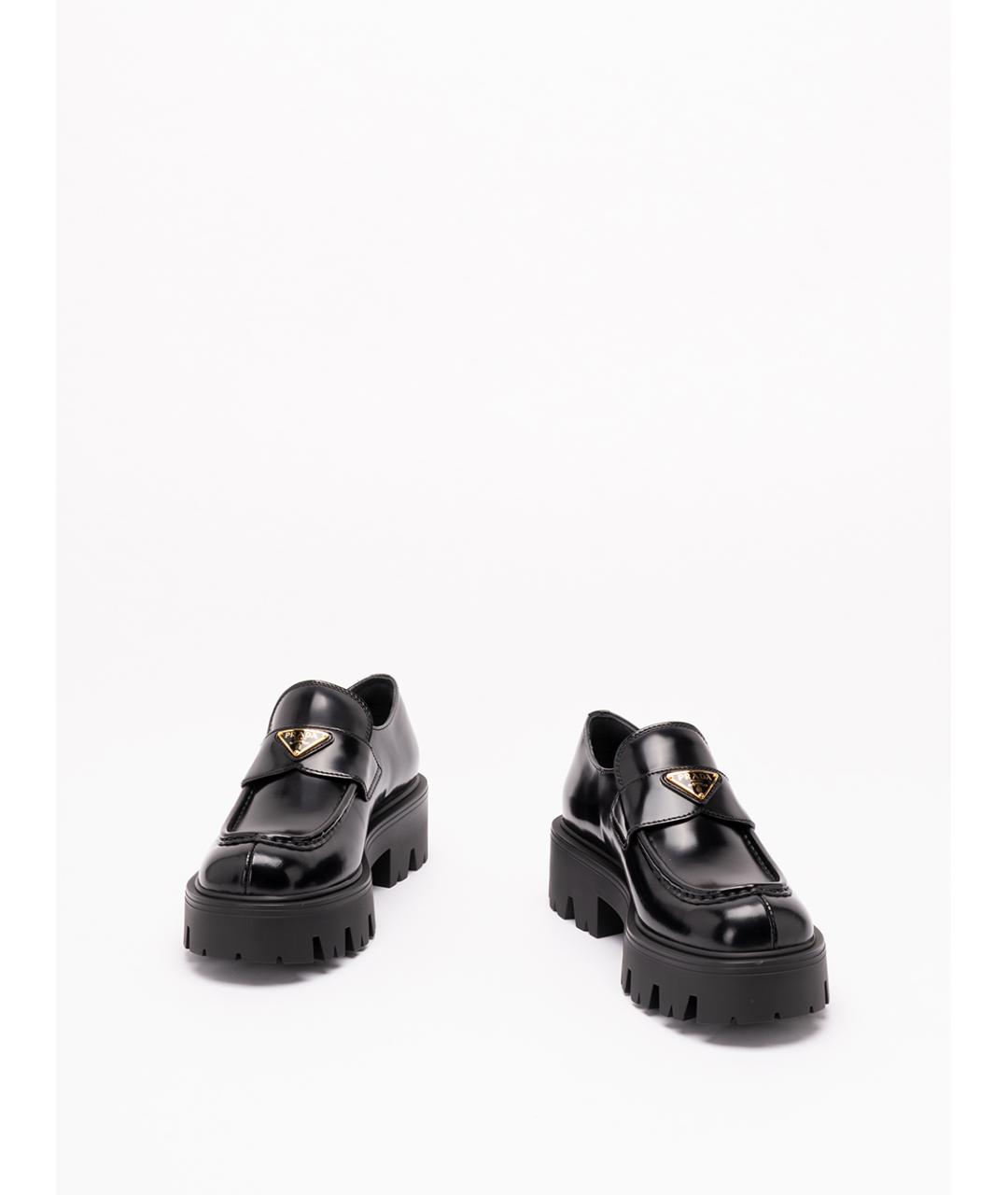 PRADA Черные кожаные лоферы, фото 2
